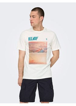 ONLY &amp; SONS Koszulka w kolorze białym ze sklepu Limango Polska w kategorii T-shirty męskie - zdjęcie 185140022