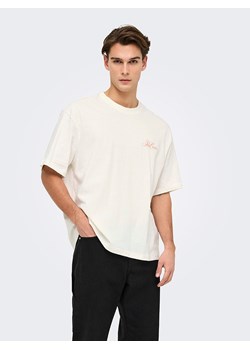 ONLY &amp; SONS Koszulka w kolorze białym ze sklepu Limango Polska w kategorii T-shirty męskie - zdjęcie 185140051