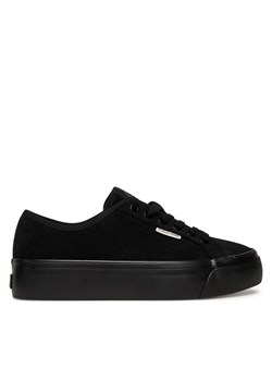 Sneakersy Calvin Klein Vulc Flatf Lace Up Sue/Wl Ck YW0YW02000 Czarny ze sklepu eobuwie.pl w kategorii Buty sportowe damskie - zdjęcie 185140330