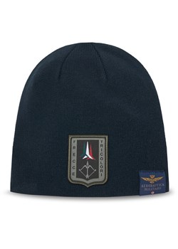 Czapka Aeronautica Militare 252CU0036UL00450 Granatowy ze sklepu eobuwie.pl w kategorii Czapki zimowe męskie - zdjęcie 185140412