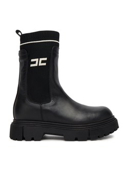 Botki Elisabetta Franchi Chelsea F4-A5E-0424-1316930 D Czarny ze sklepu eobuwie.pl w kategorii Botki - zdjęcie 185353293
