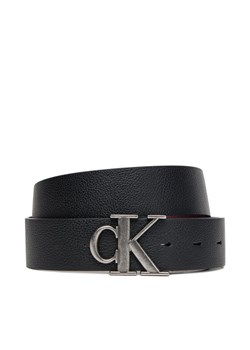Pasek Męski Calvin Klein Monogram Buckle 35Mm Adj/Rev LV04D7017G Czarny ze sklepu eobuwie.pl w kategorii Paski męskie - zdjęcie 185353333