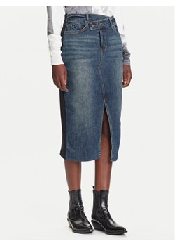 Desigual Spódnica jeansowa Twisted 25WWFD03 Granatowy Regular Fit ze sklepu MODIVO w kategorii Spódnice - zdjęcie 185353763
