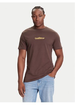 Quiksilver T-Shirt EQYZT08174 Brązowy Regular Fit ze sklepu MODIVO w kategorii T-shirty męskie - zdjęcie 185353812
