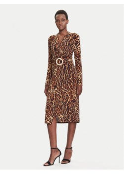 Joseph Ribkoff Sukienka koktajlowa 253091 Brązowy Slim Fit ze sklepu MODIVO w kategorii Sukienki - zdjęcie 185353842