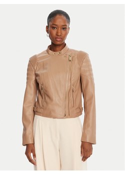 Guess Kurtka z imitacji skóry W5YL1 9WHDS0 Beżowy Regular Fit ze sklepu MODIVO w kategorii Kurtki damskie - zdjęcie 185353942
