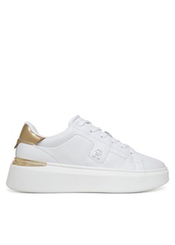 Tommy Hilfiger Sneakersy Chic Platform Gold FW0FW08817 Biały ze sklepu MODIVO w kategorii Buty sportowe damskie - zdjęcie 185353982