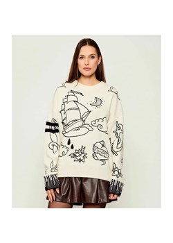 Pinko Wełniany sweter Andros | Loose fit ze sklepu Gomez Fashion Store w kategorii Swetry damskie - zdjęcie 185357120