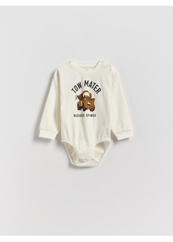 Reserved - Bawełniane body Auta - złamana biel ze sklepu Reserved w kategorii Odzież dla niemowląt - zdjęcie 185362111