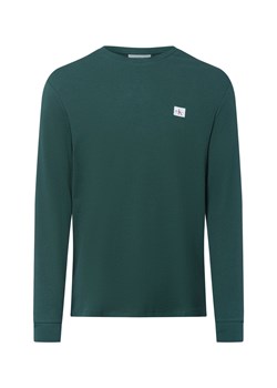 Calvin Klein Jeans Męska koszula z długim rękawem Mężczyźni jodłowy jednolity ze sklepu vangraaf w kategorii T-shirty męskie - zdjęcie 185362710