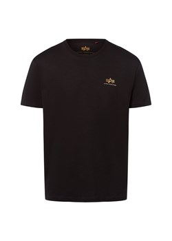 Alpha Industries Koszulka męska Mężczyźni Bawełna czarny jednolity ze sklepu vangraaf w kategorii T-shirty męskie - zdjęcie 185362722