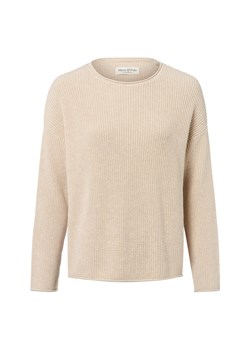 Marc O'Polo Sweter damski z dzianiny Kobiety Prążki kitt jednolity ze sklepu vangraaf w kategorii Swetry damskie - zdjęcie 185362732