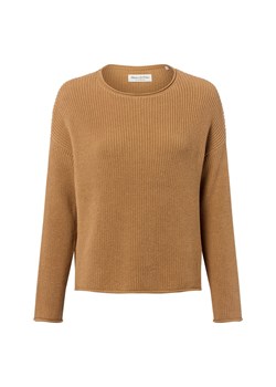Marc O'Polo Sweter damski z dzianiny Kobiety Prążki wielbłądzi jednolity ze sklepu vangraaf w kategorii Swetry damskie - zdjęcie 185362733