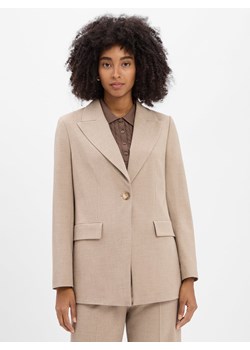 Marie Lund Długi blezer damski Kobiety melanżowy marmurkowy ze sklepu vangraaf w kategorii Marynarki damskie - zdjęcie 185362780