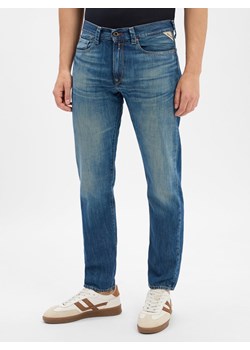 Replay Dżinsy slim fit - Neaal Mężczyźni Bawełna blue stone jednolity ze sklepu vangraaf w kategorii Jeansy męskie - zdjęcie 185362790