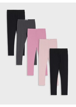 Sinsay - Bawełniane legginsy basic 5 pack - wielobarwny ze sklepu Sinsay w kategorii Spodnie dziewczęce - zdjęcie 185363351