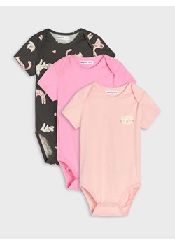 Sinsay - Body 3 pack - różowy ze sklepu Sinsay w kategorii Odzież dla niemowląt - zdjęcie 185363364
