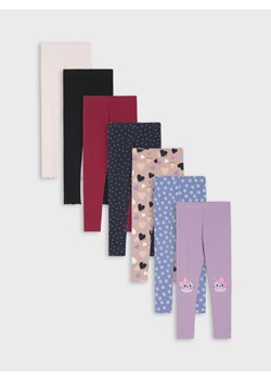 Sinsay - Bawełniane legginsy 7 pack - wielobarwny ze sklepu Sinsay w kategorii Spodnie dziewczęce - zdjęcie 185364532