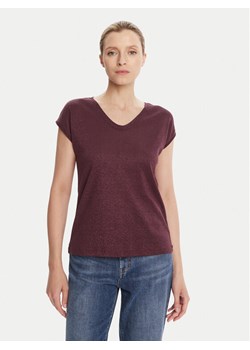 ONLY T-Shirt Silvery 15136069 Bordowy Loose Fit ze sklepu MODIVO w kategorii Bluzki damskie - zdjęcie 185365344