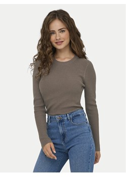 ONLY Sweter Louisa 15344579 Brązowy Slim Fit ze sklepu MODIVO w kategorii Swetry damskie - zdjęcie 185366423