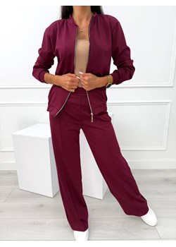 Bordowy Komplet Bluza + Spodnie ze sklepu ModnaKiecka.pl w kategorii Komplety i garnitury damskie - zdjęcie 185366954
