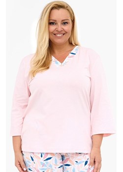 Bawełniana piżama damska plus size 389/455 Nancy, Kolor różowy-wzór, Rozmiar 3XL, Cornette ze sklepu Intymna w kategorii Piżamy damskie - zdjęcie 185369370
