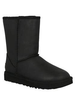 UGG Skórzane śniegowce W CLASSIC SHORT LEATHER | z dodatkiem wełny ze sklepu Gomez Fashion Store w kategorii Śniegowce damskie - zdjęcie 185369700