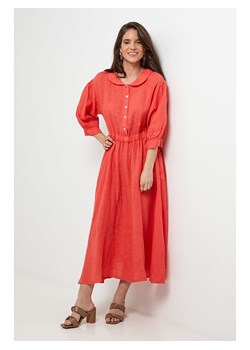 Rodier Lin Lniana sukienka w kolorze koralowym ze sklepu Limango Polska w kategorii Sukienki - zdjęcie 185370951