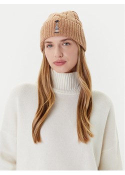 Polo Ralph Lauren Czapka 455981433003 Brązowy ze sklepu MODIVO w kategorii Czapki zimowe damskie - zdjęcie 185371871
