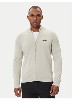 Aeronautica Militare Kardigan 252MA1580UL00506 Beżowy Regular Fit ze sklepu MODIVO w kategorii Swetry męskie - zdjęcie 185371933