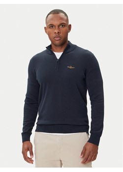 Aeronautica Militare Sweter 252MA1578UL00506 Granatowy Regular Fit ze sklepu MODIVO w kategorii Swetry męskie - zdjęcie 185371952