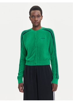 adidas Kardigan Fluffy JW5177 Zielony Regular Fit ze sklepu MODIVO w kategorii Swetry damskie - zdjęcie 185372021