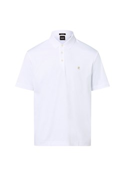 BOSS Męska koszulka polo - Parris Mężczyźni Bawełna biały jednolity ze sklepu vangraaf w kategorii T-shirty męskie - zdjęcie 185373610