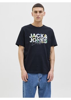 Jack & Jones Koszulka męska - JJGEplas Mężczyźni Bawełna granatowy nadruk ze sklepu vangraaf w kategorii T-shirty męskie - zdjęcie 185373624