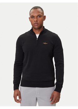 Aeronautica Militare Sweter 252MA1578UL00506 Czarny Regular Fit ze sklepu MODIVO w kategorii Swetry męskie - zdjęcie 185373754