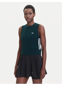 adidas Top adicolor JW4993 Zielony Regular Fit ze sklepu MODIVO w kategorii Bluzki damskie - zdjęcie 185373803