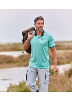 Zestaw 2 polo z efektem flammé ze sklepu Atlas For Men w kategorii T-shirty męskie - zdjęcie 185374484