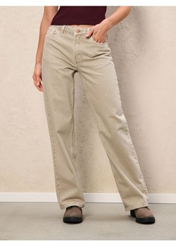 Sinsay - Jeansy wide leg - kremowy ze sklepu Sinsay w kategorii Jeansy damskie - zdjęcie 185376512
