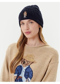 Czapka Polo Ralph Lauren 455981433002 Granatowy ze sklepu eobuwie.pl w kategorii Czapki zimowe damskie - zdjęcie 185376784