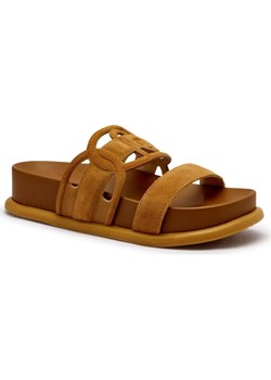 Liu Jo Skórzane klapki LOREN 06 ze sklepu Gomez Fashion Store w kategorii Klapki damskie - zdjęcie 185378254
