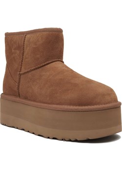 UGG Skórzane śniegowce Classic Mini Platform | z dodatkiem wełny ze sklepu Gomez Fashion Store w kategorii Śniegowce damskie - zdjęcie 185378534