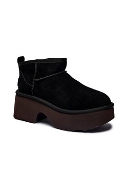 UGG Skórzane śniegowce Classic Ultra Mini New Heights | z dodatkiem wełny ze sklepu Gomez Fashion Store w kategorii Śniegowce damskie - zdjęcie 185378551