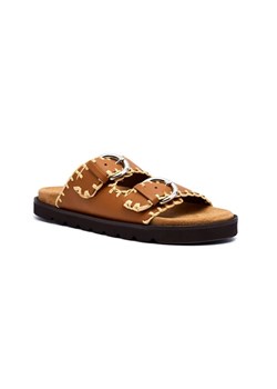 Weekend MaxMara Skórzane klapki ABATE ze sklepu Gomez Fashion Store w kategorii Klapki damskie - zdjęcie 185378721