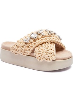 INUIKII Klapki WOVEN STONES PLATFORM | z dodatkiem skóry ze sklepu Gomez Fashion Store w kategorii Klapki damskie - zdjęcie 185378793