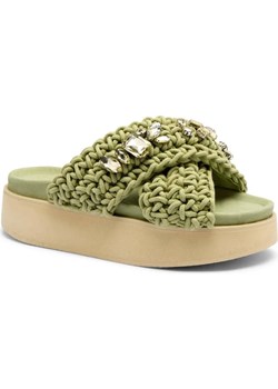 INUIKII Klapki WOVEN STONES PLATFORM | z dodatkiem skóry ze sklepu Gomez Fashion Store w kategorii Klapki damskie - zdjęcie 185378804