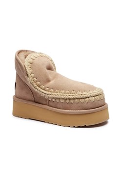 MOU Skórzane śniegowce Mini Eskimo Platform | z dodatkiem wełny ze sklepu Gomez Fashion Store w kategorii Śniegowce damskie - zdjęcie 185378812