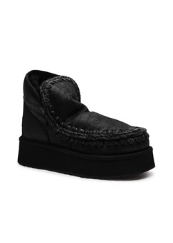 MOU Skórzane śniegowce Mini Eskimo Platform | z dodatkiem wełny ze sklepu Gomez Fashion Store w kategorii Śniegowce damskie - zdjęcie 185378853
