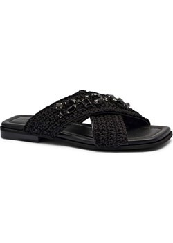 INUIKII Klapki WOVEN CROSSED STONES | z dodatkiem skóry ze sklepu Gomez Fashion Store w kategorii Klapki damskie - zdjęcie 185378862