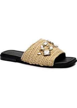 INUIKII Klapki WOVEN STRAP STONES | z dodatkiem skóry ze sklepu Gomez Fashion Store w kategorii Klapki damskie - zdjęcie 185378873