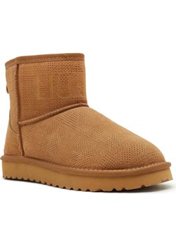 Liu Jo Skórzane śniegowce JIL 02 - ANKLE BOOT PERFORATED COW SUEDE SAND ze sklepu Gomez Fashion Store w kategorii Śniegowce damskie - zdjęcie 185378984